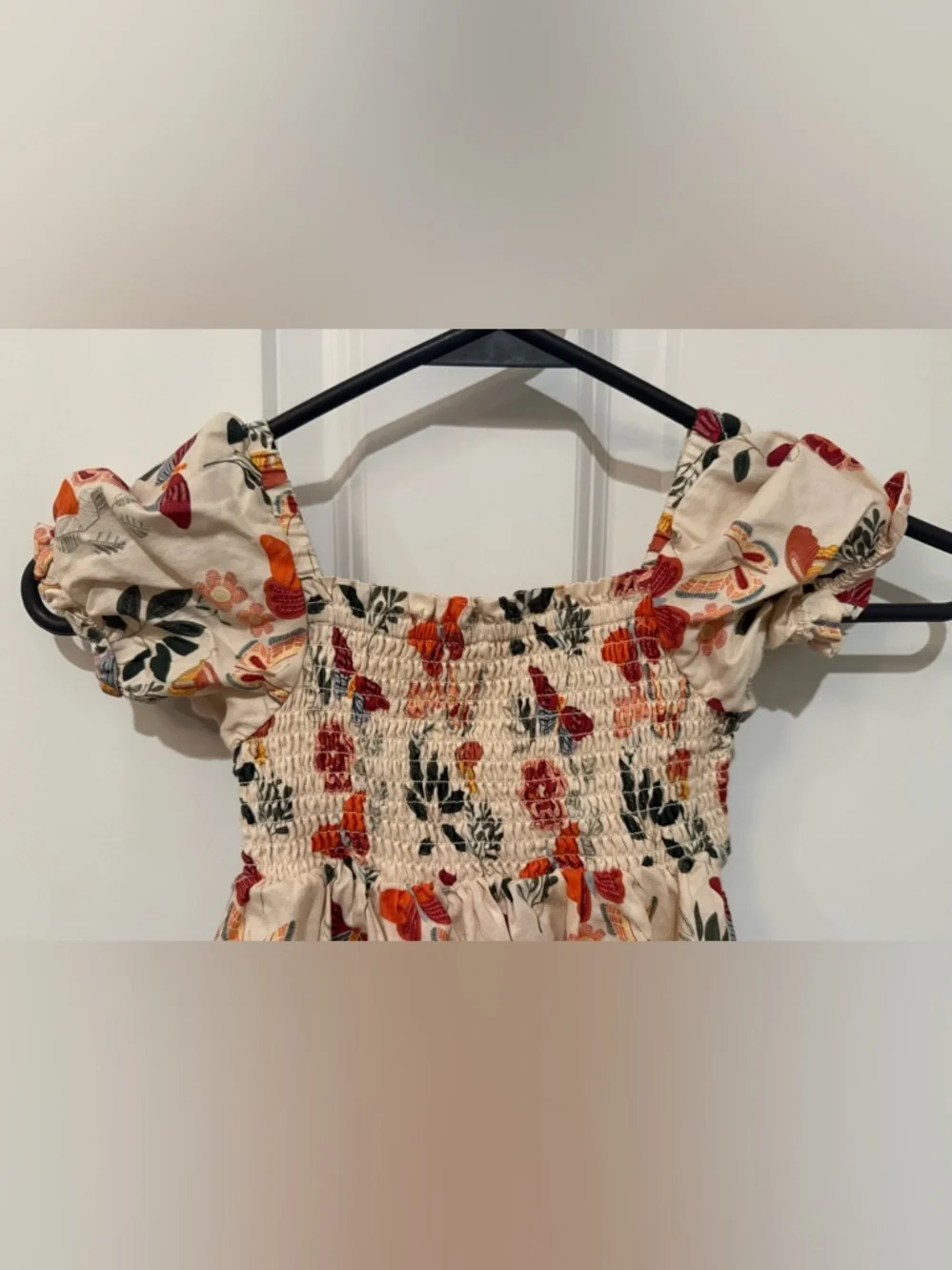 Gymboree Cream Cardigan with Floral & Butterfly Embroidery with Matching Dress